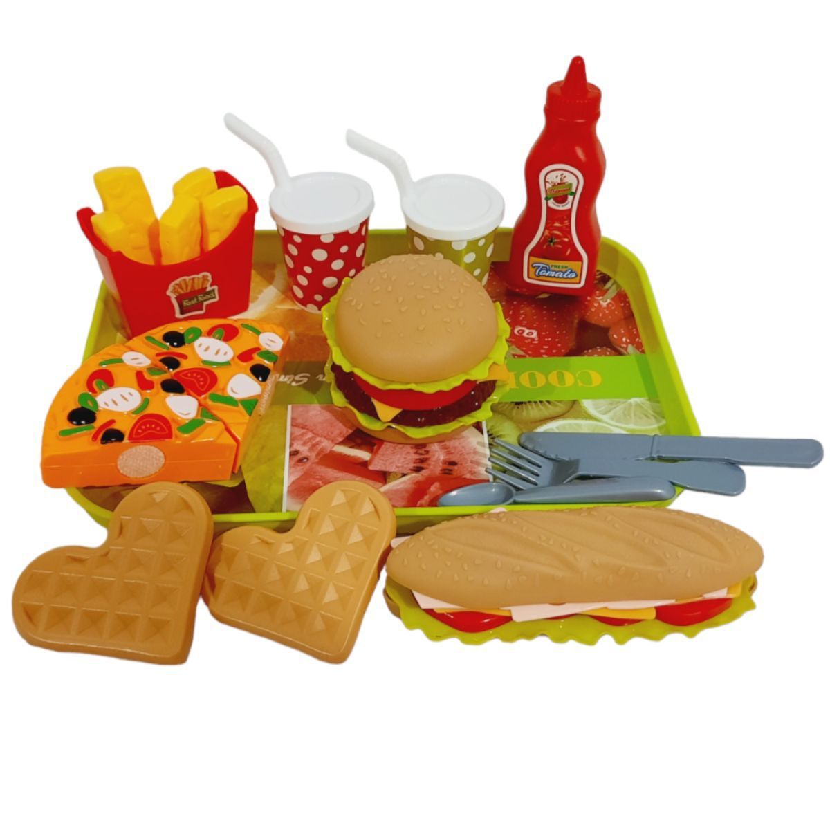 GENERICO - JUGUETE DE ALIMENTOS SET DE CHATARRA CON PIZZA DIDACTICO