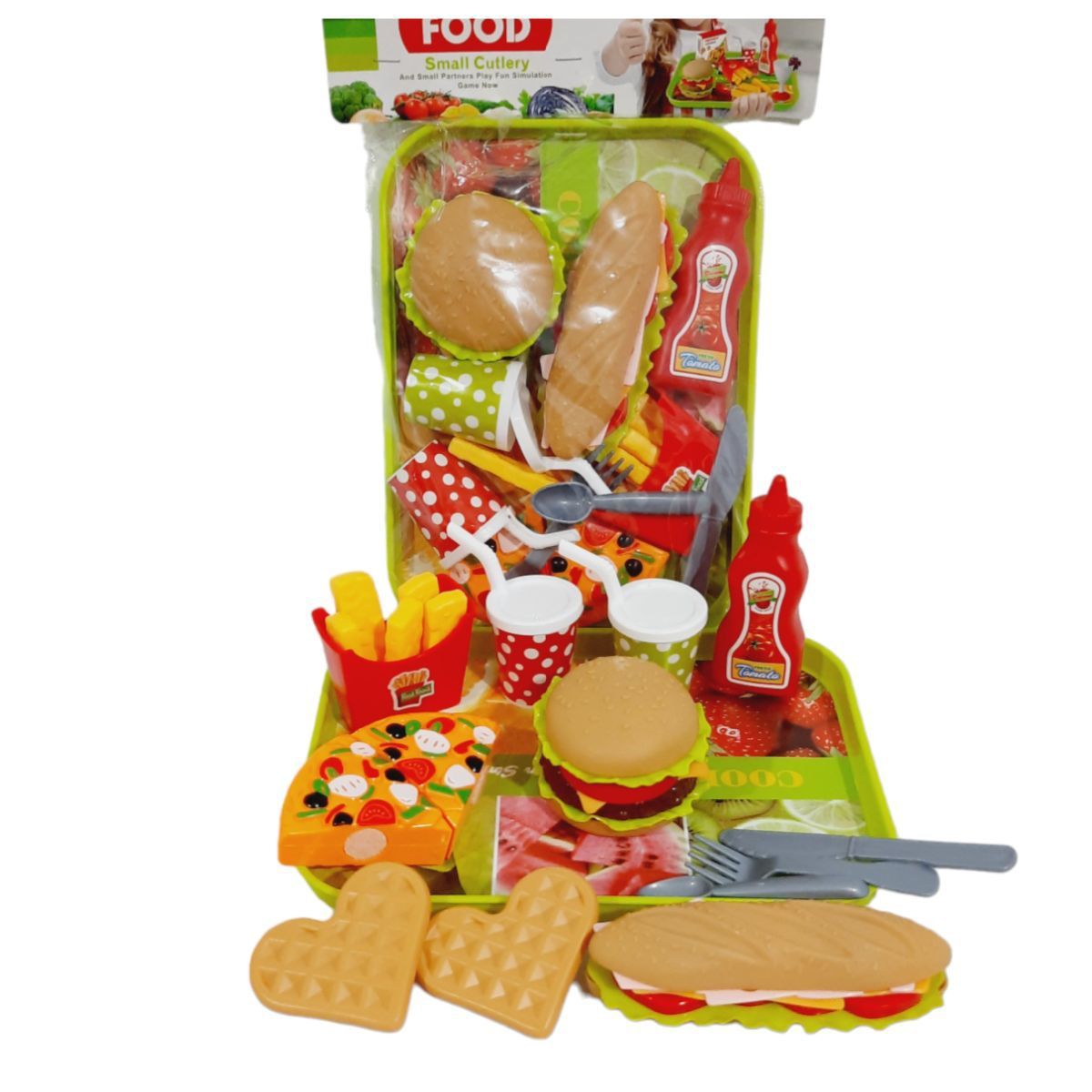 GENERICO - JUGUETE DE ALIMENTOS SET DE CHATARRA CON PIZZA DIDACTICO