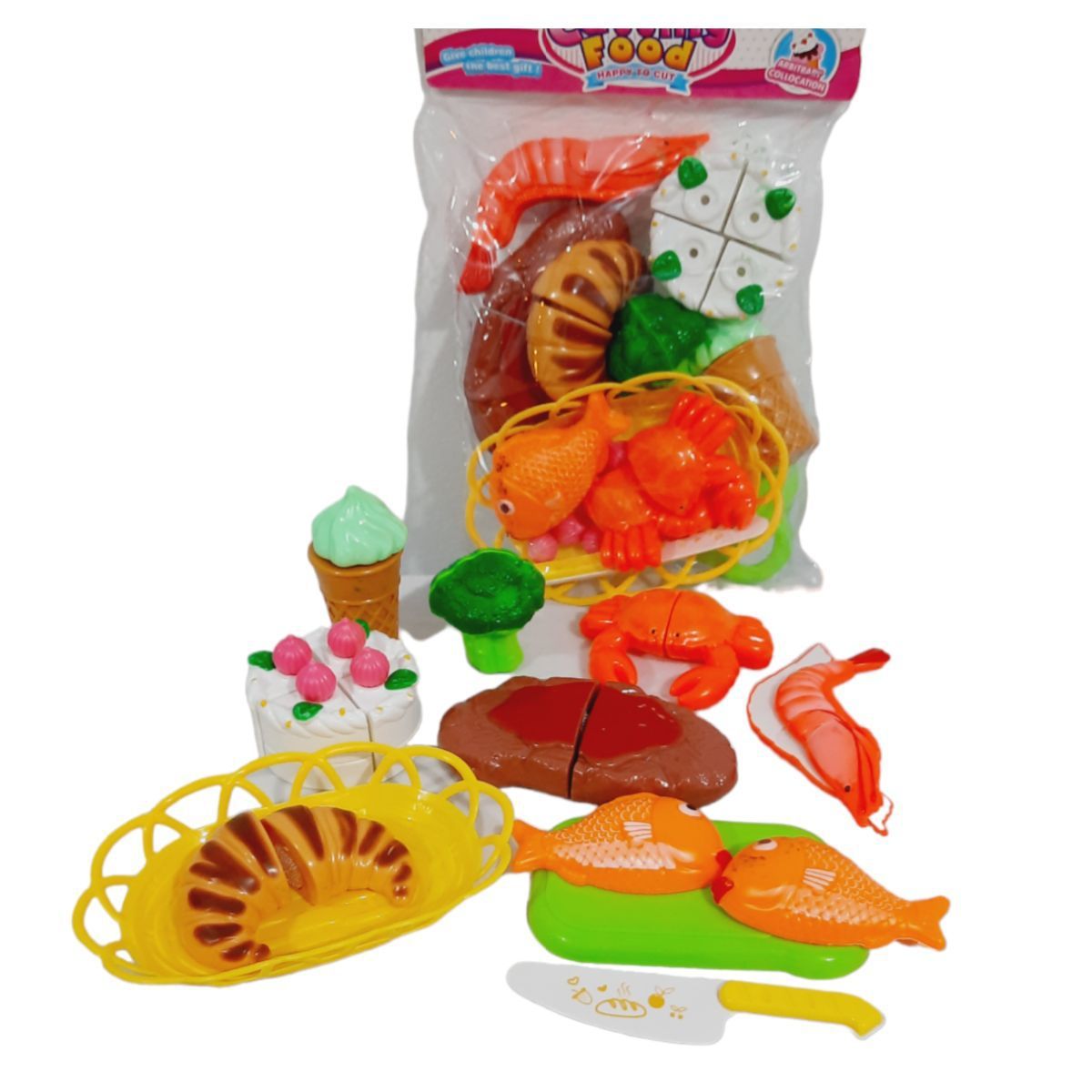 GENERICO - JUGUETE DE ALIMENTOS VARIADOS SET DIDACTICO PARA NIÑOS