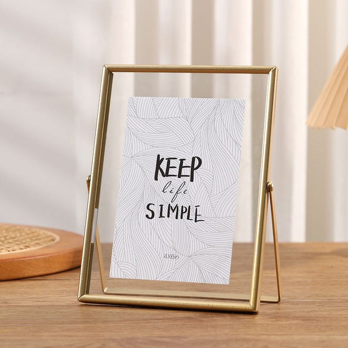 VATYERTY - Marco de foto metálico con acrílico transparente 6 pulgadas