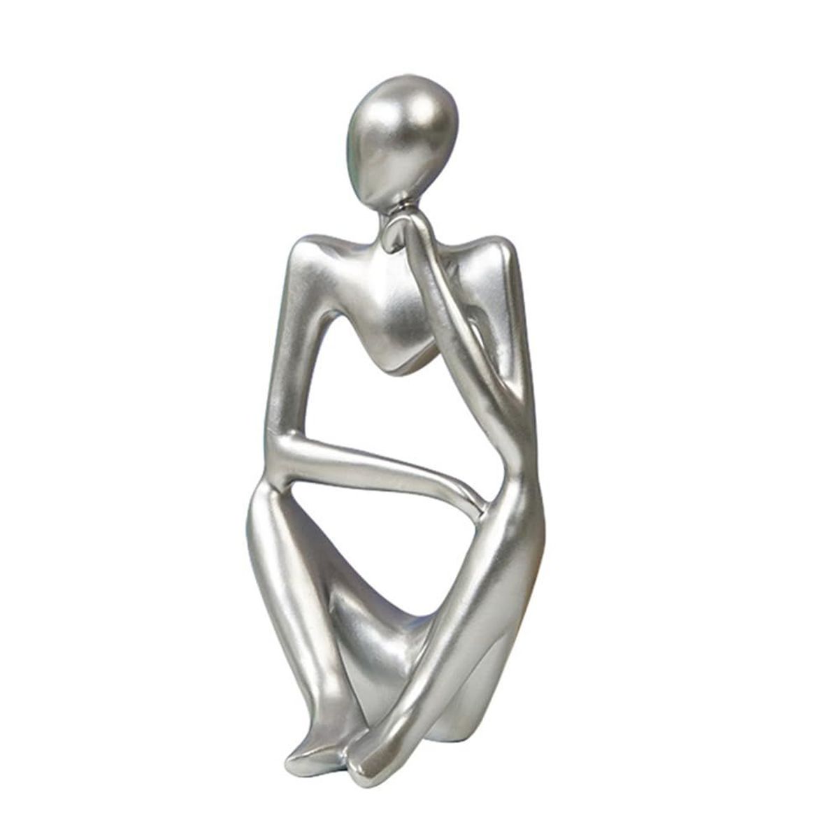 VATYERTY - Decoración con diseño de figura casa adorno plata