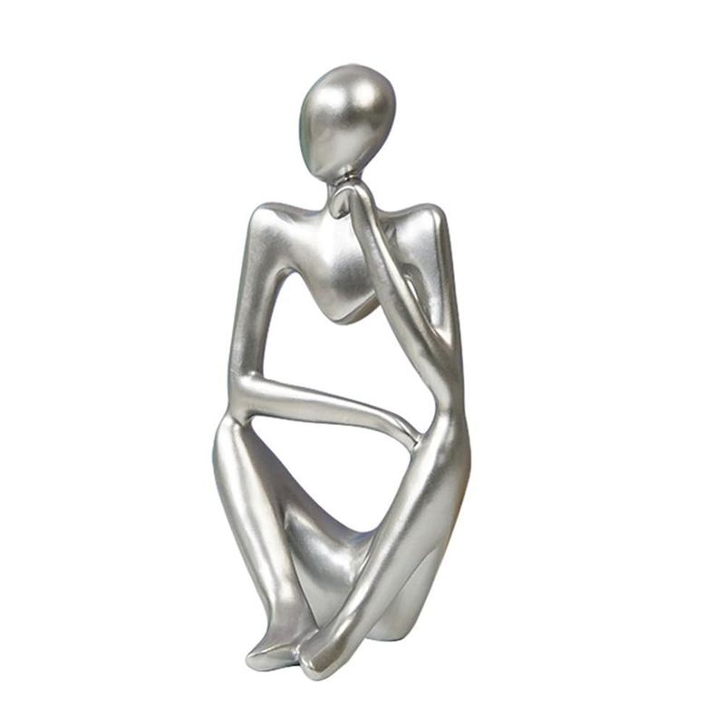 VATYERTY - Decoración con diseño de figura casa adorno plata