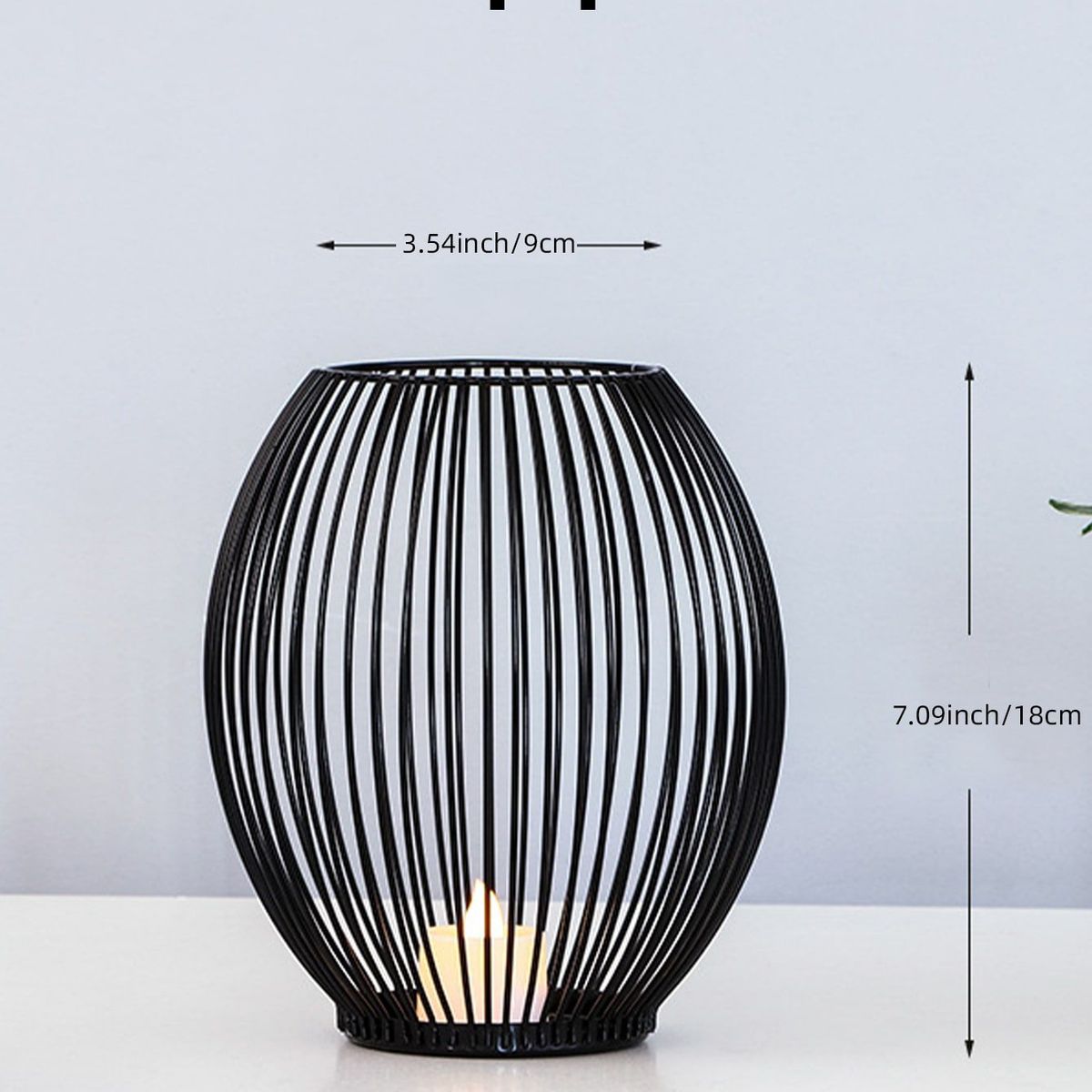 VATYERTY - Adorno negro hierro Candelero M