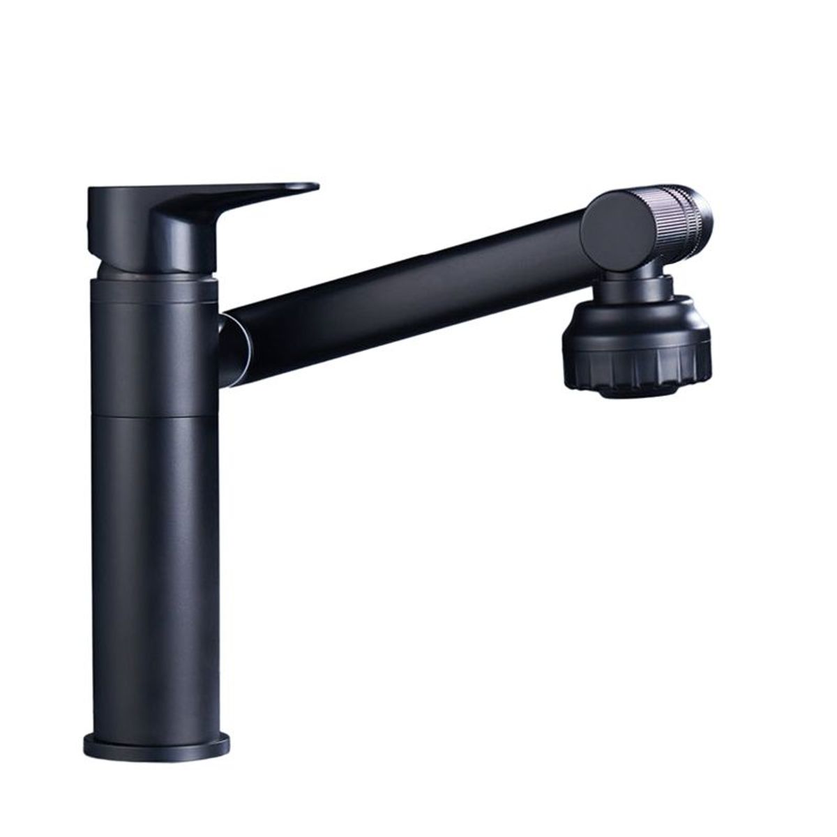 HOME NEAT - Grifo de cocina lavaplatos monomando 1080° Negro - 20cm