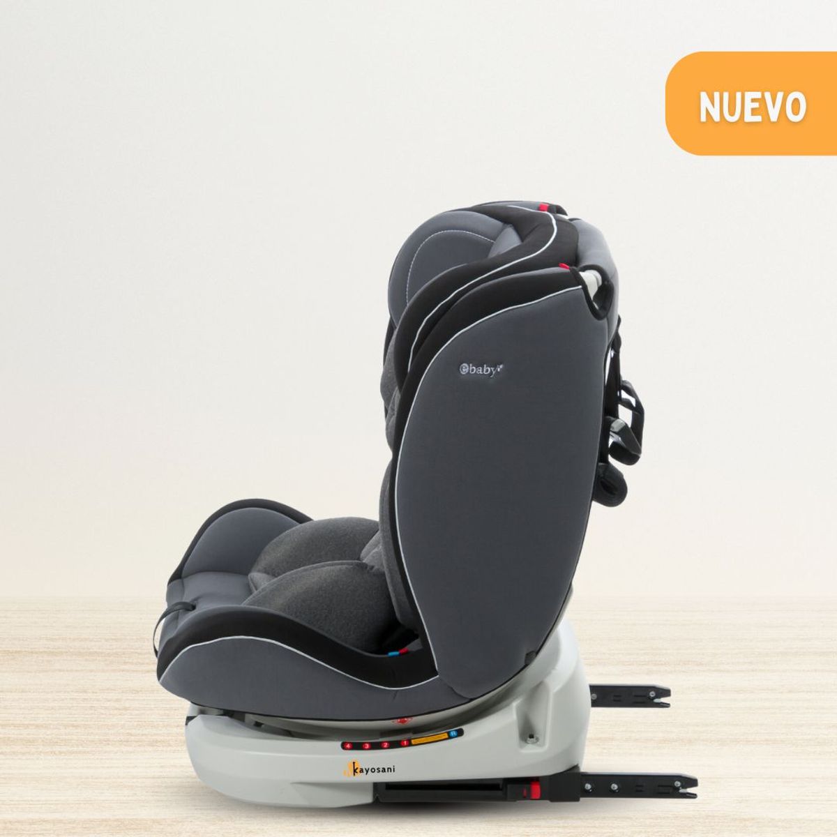 EBABY - Silla de Auto Sistema Isofix para Bebés «LOUIS» Black