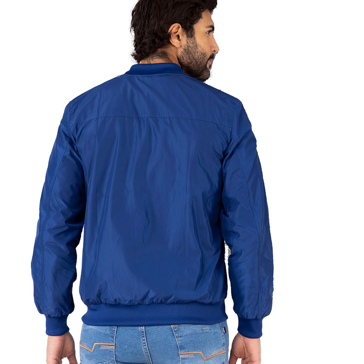 JUSTO - CASACA PARA HOMBRE AZUL ACERO BOMBER - JACKET