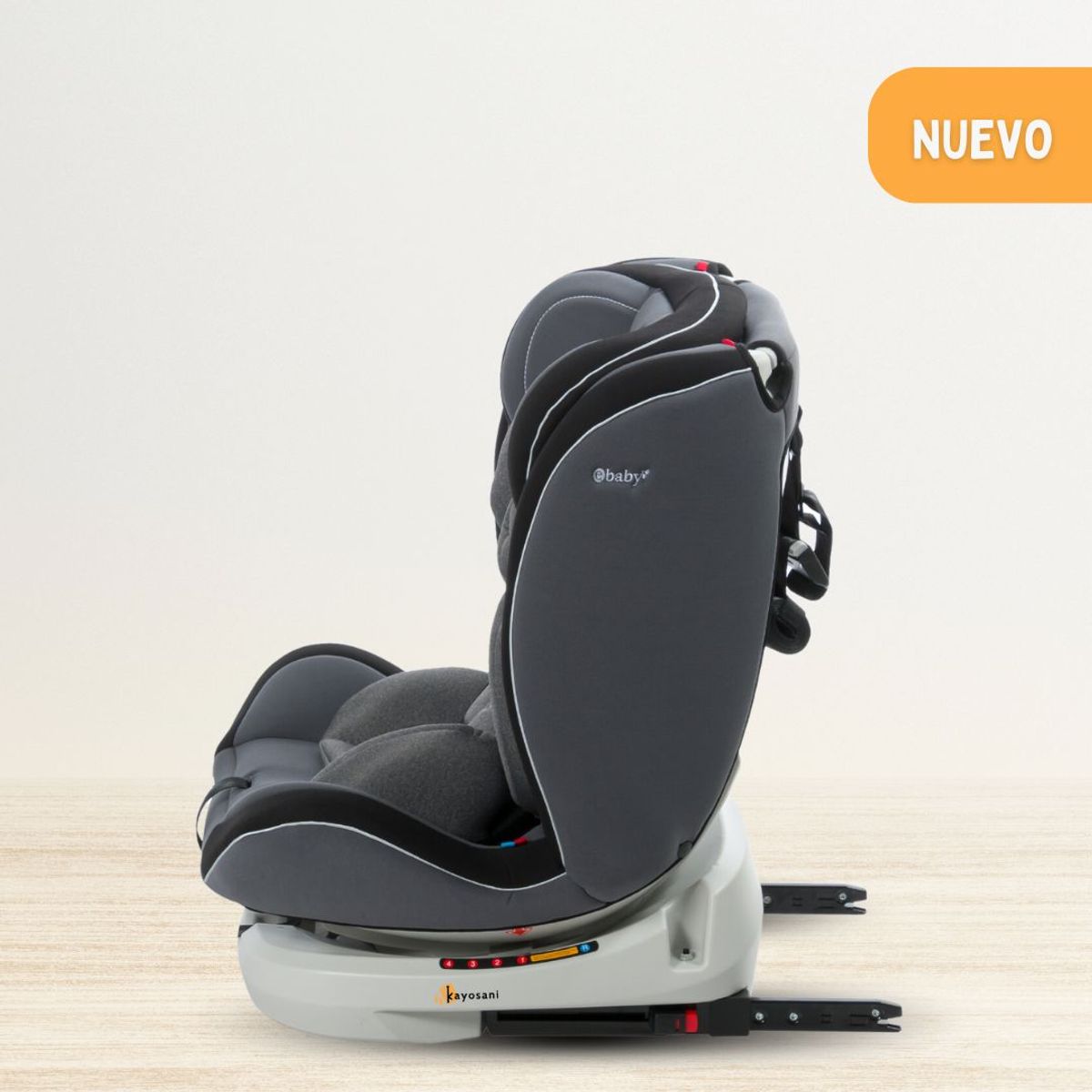 EBABY - Silla de Auto Sistema Isofix para Bebés «LOUIS» Gray