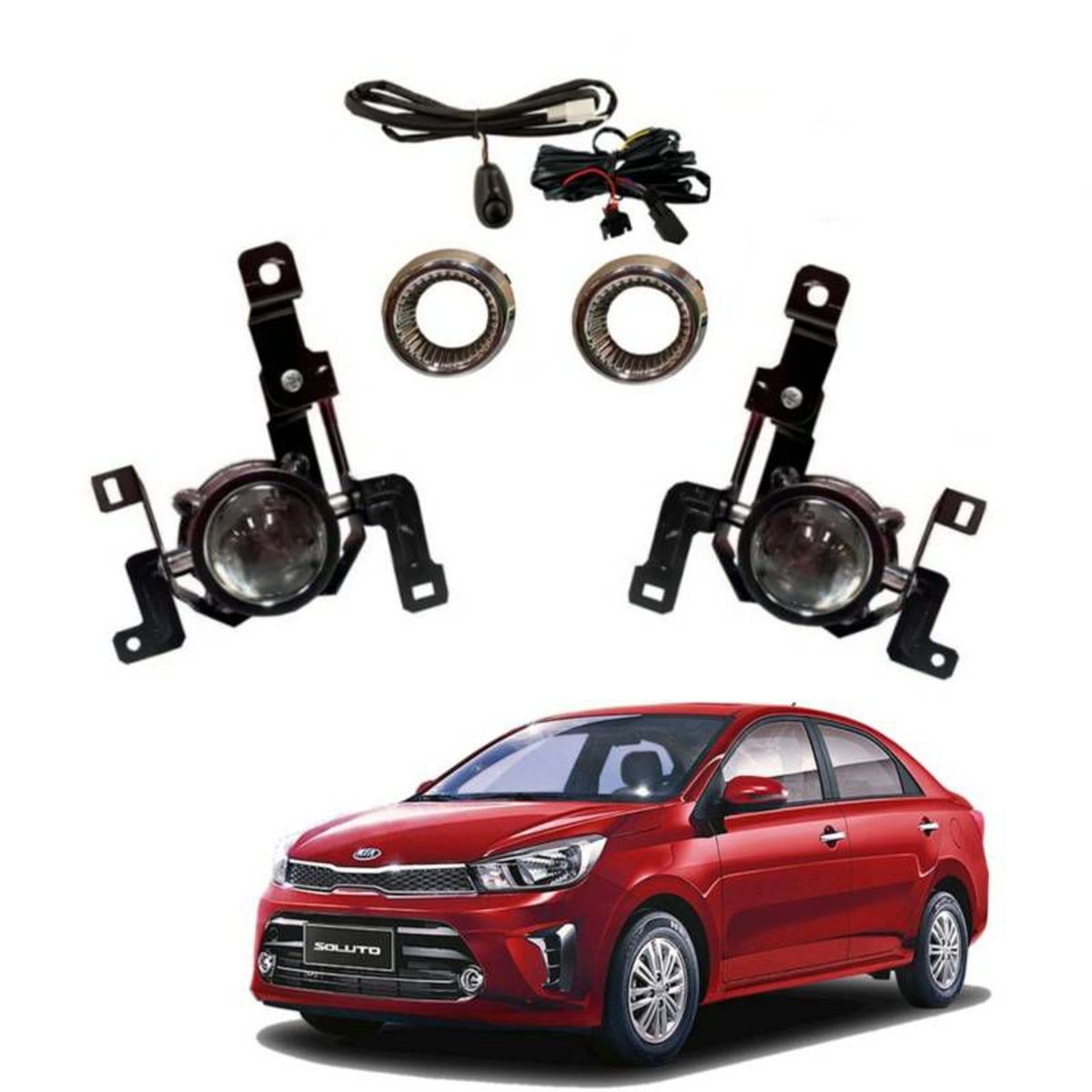 GENERICO - FAROS NEBLINEROS KIA SOLUTO 2020 2021 2022 2023