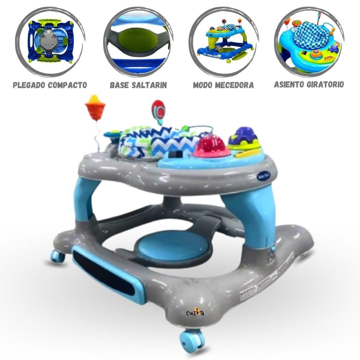 BABY KITS - Andador Centro de Actividades Para Bebé »360» Ligth Blue