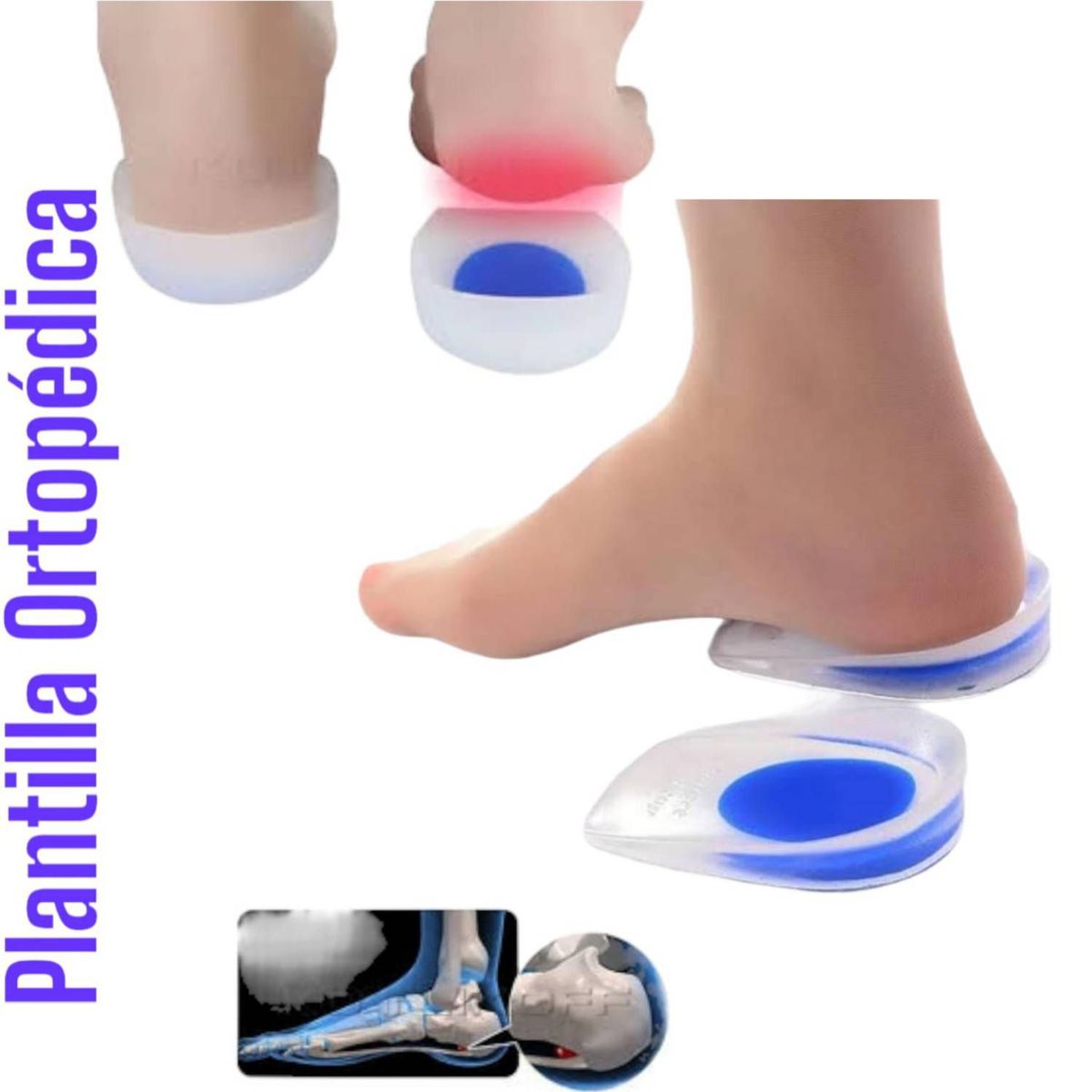 OEM - Plantilla Talonera De SIlicona Gel Flexible Para Espolon