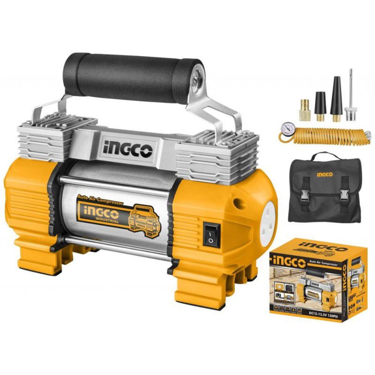INGCO TOOLS - COMPRESOR DE AIRE AUTOMATICO 12V 18A AAC2508