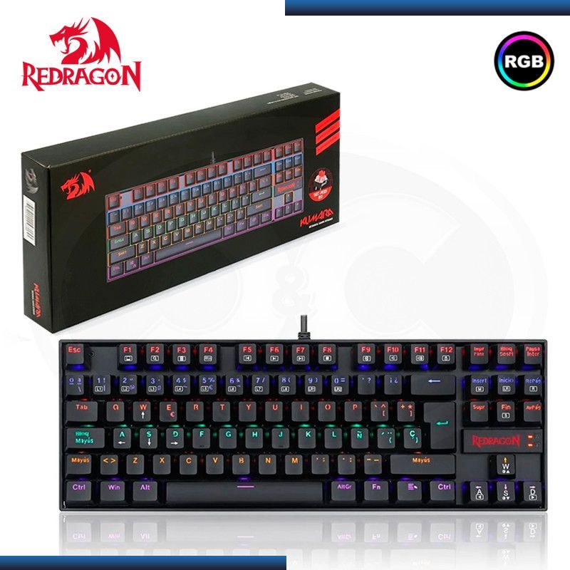 REDRAGON - Teclado Redragon KUMARA Rainbow Spanish K552-KR-SP BLACK