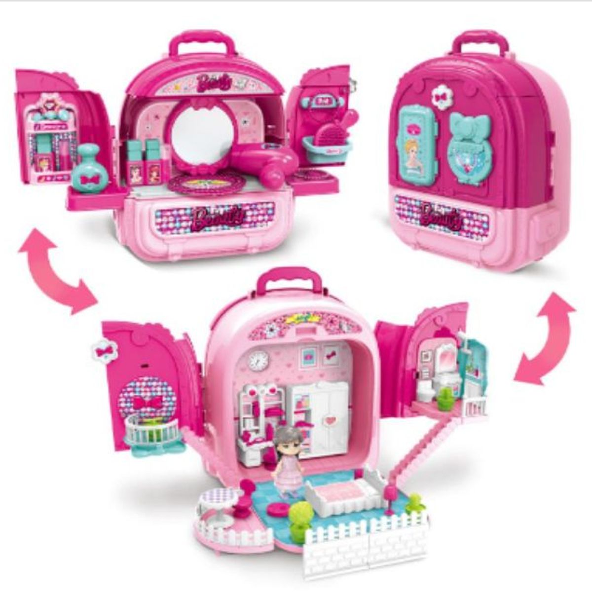 GENERICO - MOCHILA DE BELLEZA 3 EN 1