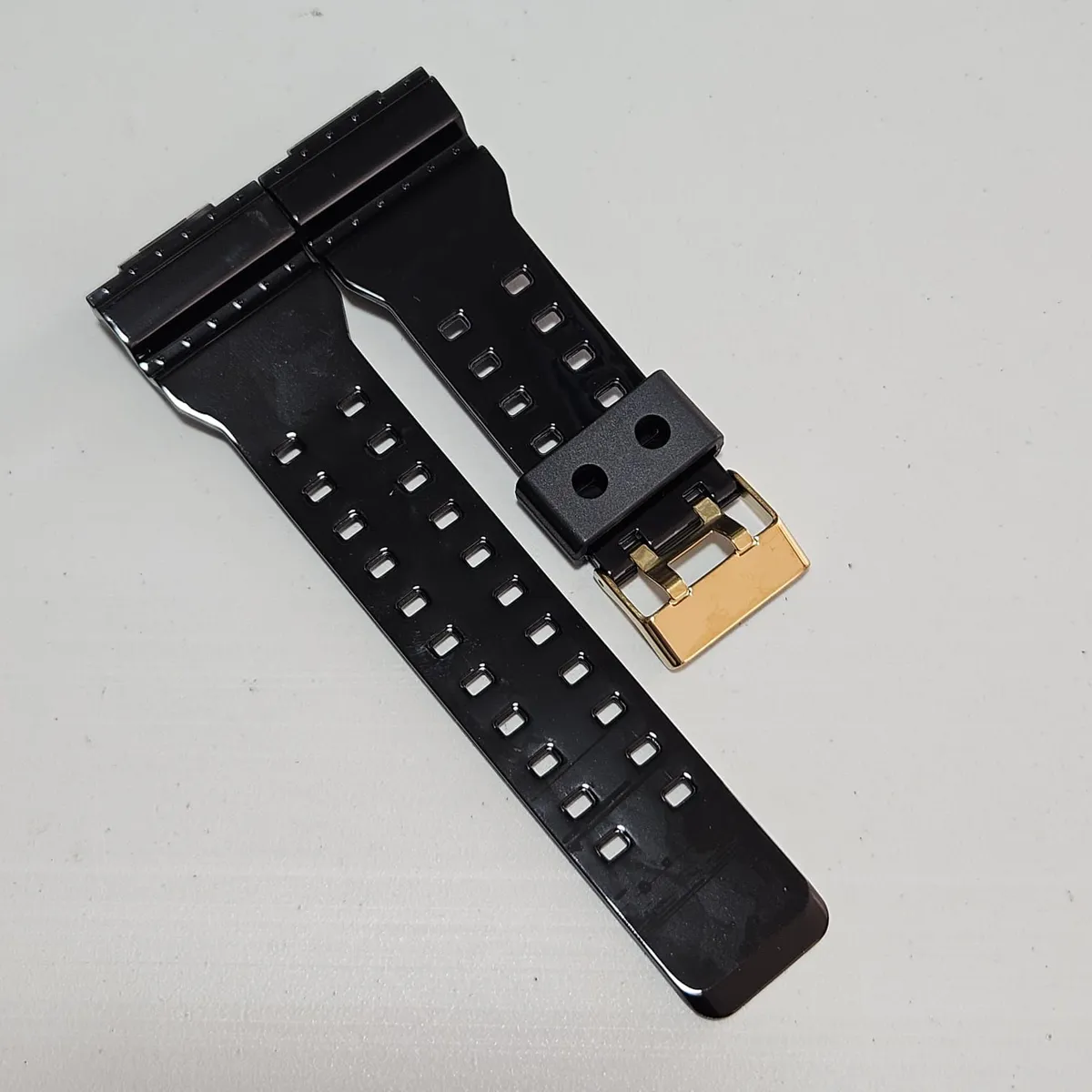 GENERICO - Correa Repuesto para CASIO G SHOCK GA 100 - 110 - 120 - N/Brillo-Gold