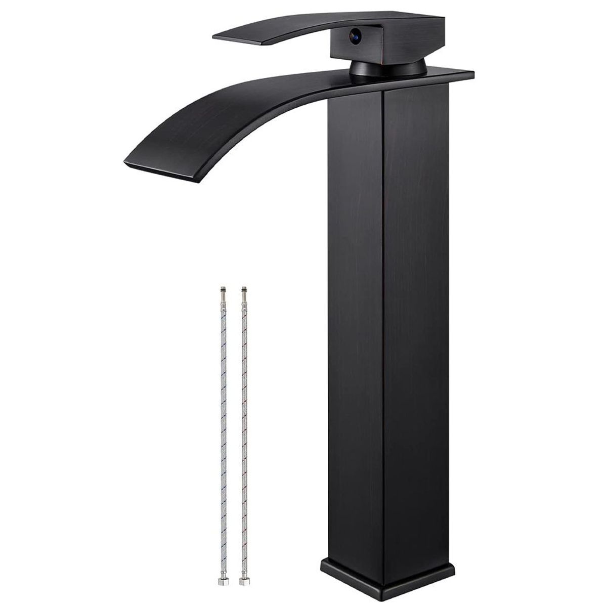 HOME NEAT - Grifo de Baño Grifo Lavabo Mezclador Monomando Negro 30cm