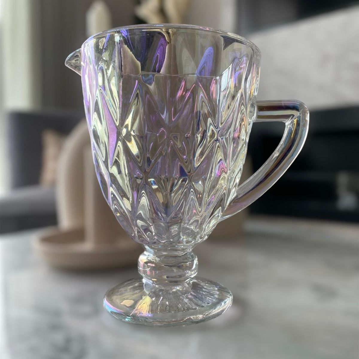 GENERICO - Jarra de Vidrio Labrada Tornasol 1L Premium