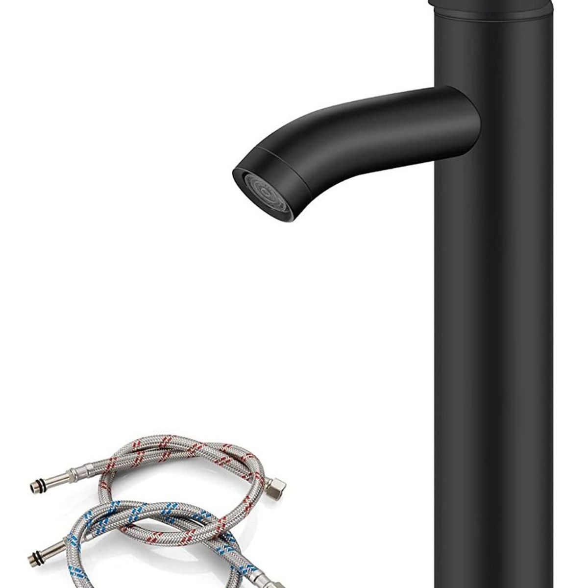 HOME NEAT - Grifo de Baño Grifo Lavabo Mezclador Monomando Negro 30cm