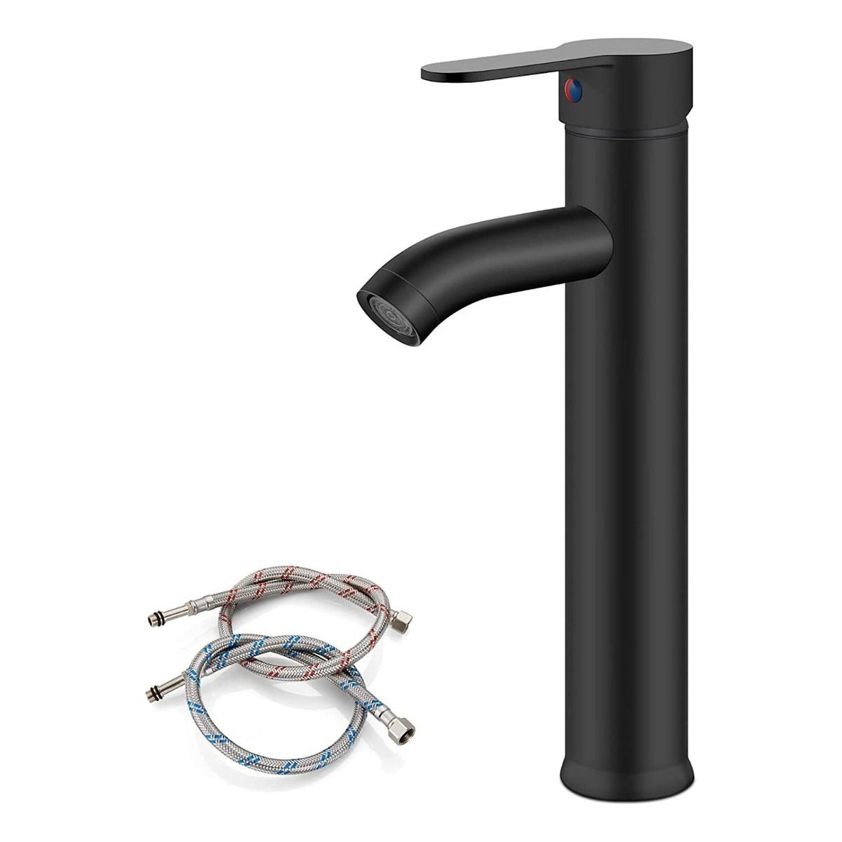 HOME NEAT - Grifo de Baño Grifo Lavabo Mezclador Monomando Negro 30cm
