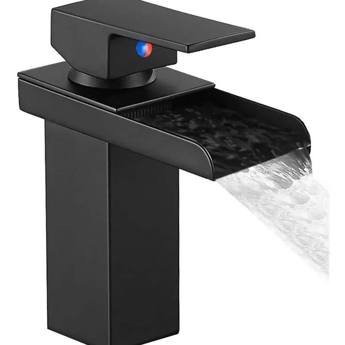 HOME NEAT - Grifo de Baño Grifo Lavabo Mezclador Monomando Negro 20cm
