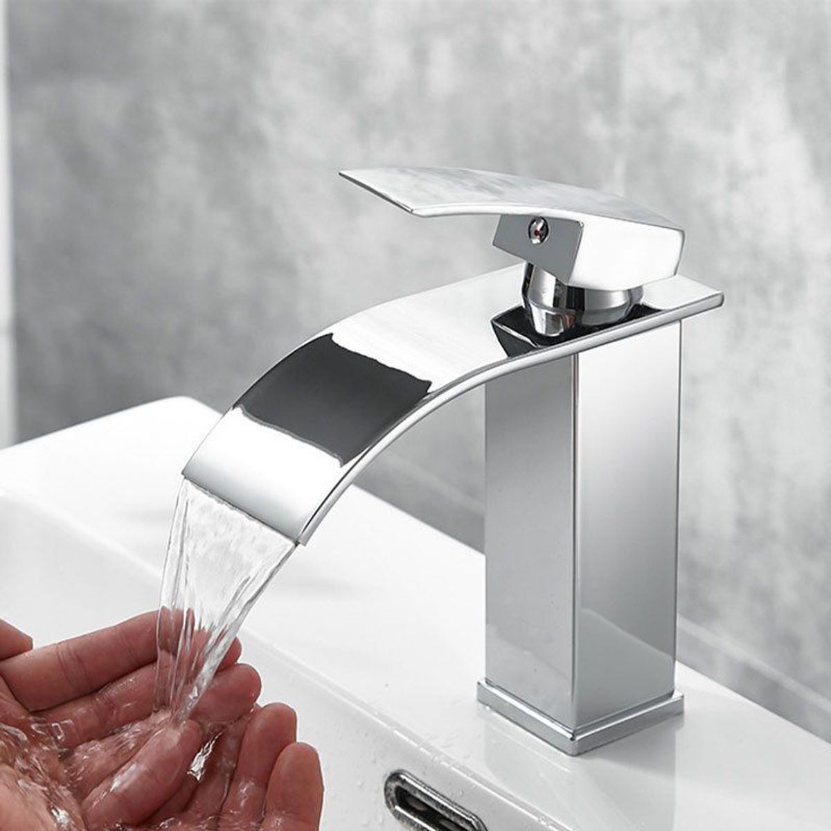 HOME NEAT - Grifo de Baño Grifo Lavabo Mezclador Monomando Cromo 20cm