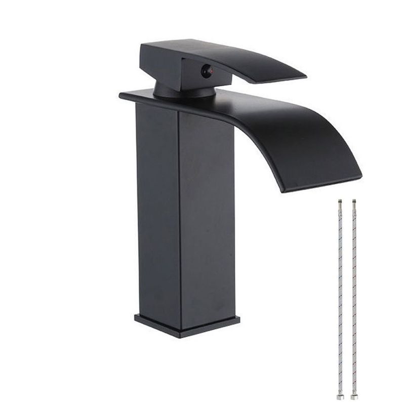 HOME NEAT - Grifo de Baño Grifo Lavabo Mezclador Monomando Negro 20cm