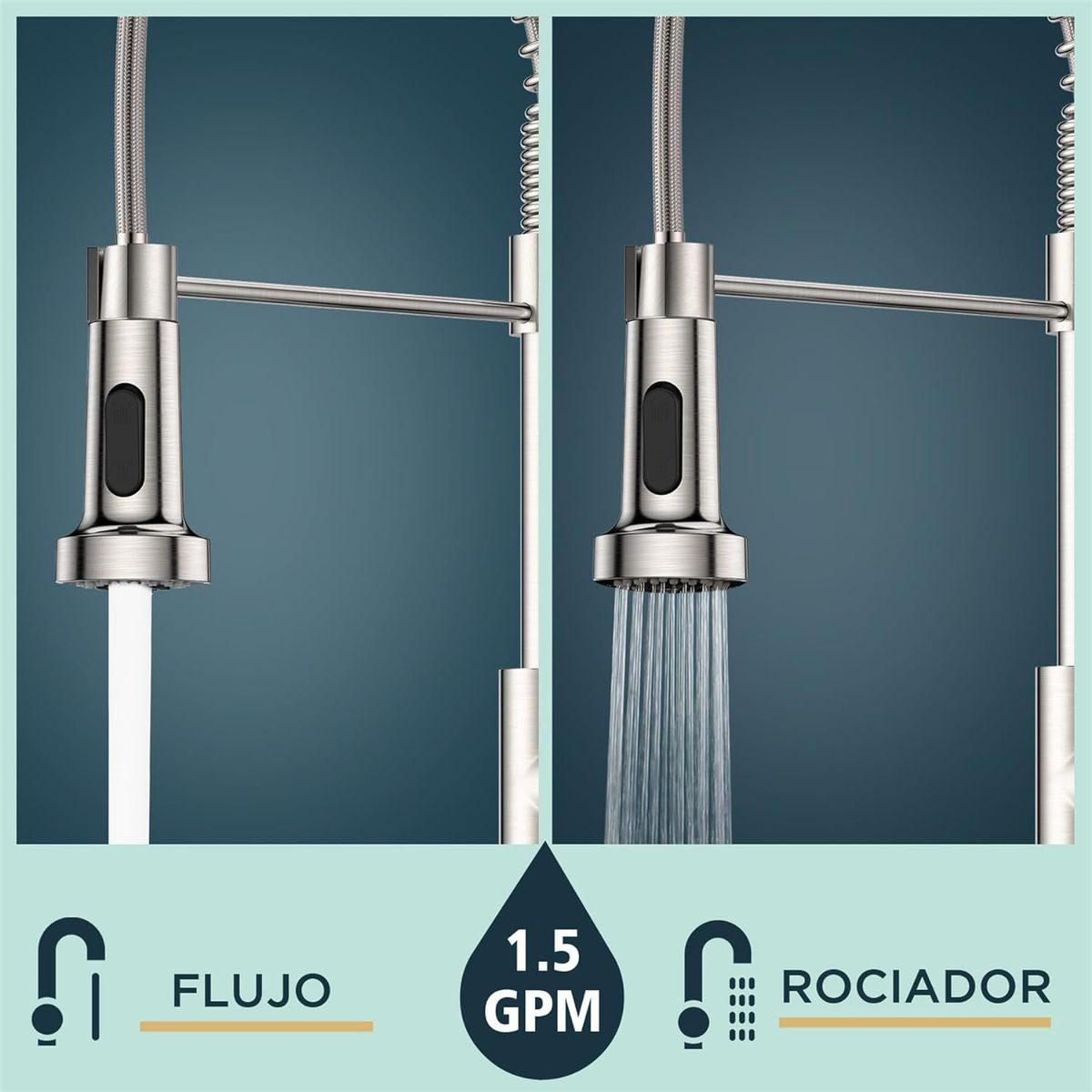 HOME NEAT - Monomando para lavaplatos cromado