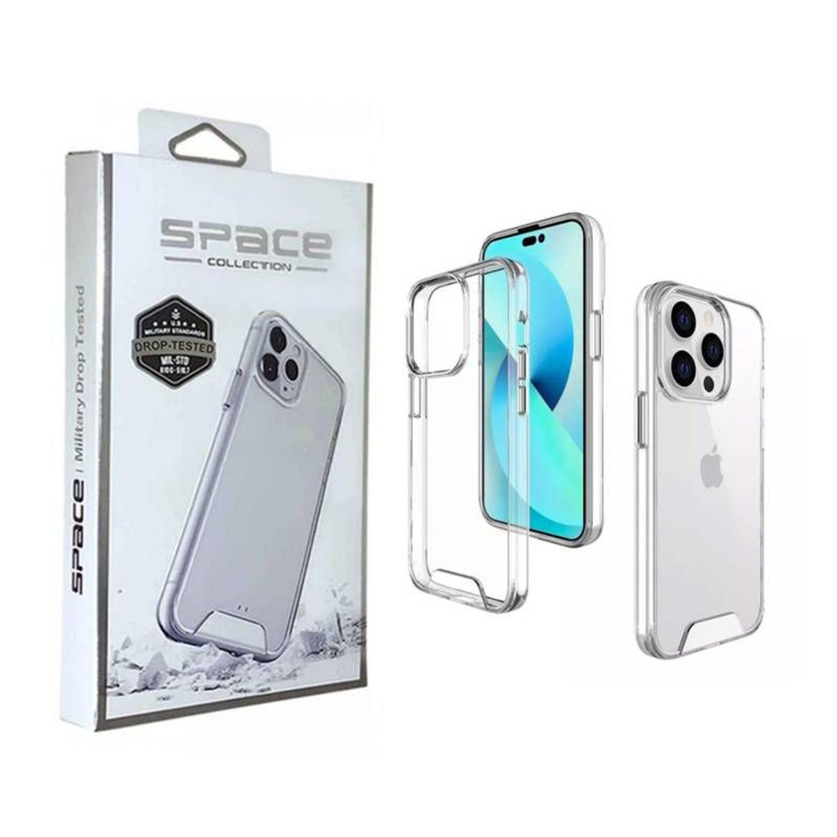 SPACE - Case Space Transparente Para Iphone 15.