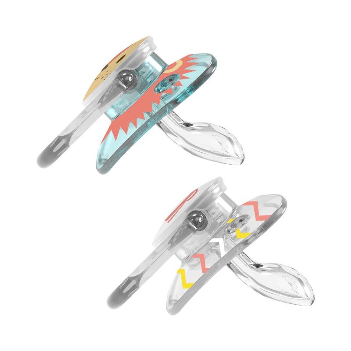 DR BROWNS - Set de 2 Chupones PreVent de 0 a 6 meses - Tigre Celeste