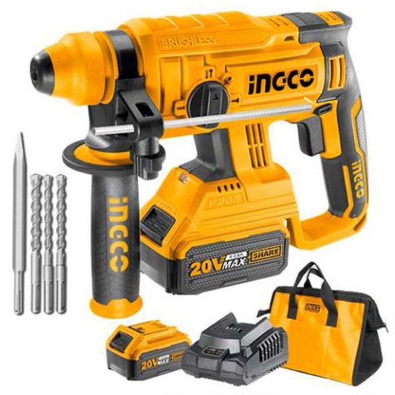 INGCO TOOLS - ROTOMARTILLO SDS-PLUS 1.5J 20V + 2BAT 4AH INGCO CRHLI22012