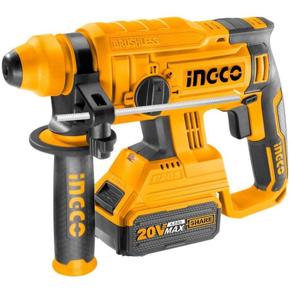 INGCO TOOLS - ROTOMARTILLO SDS-PLUS 1.5J 20V + 2BAT 4AH INGCO CRHLI22012