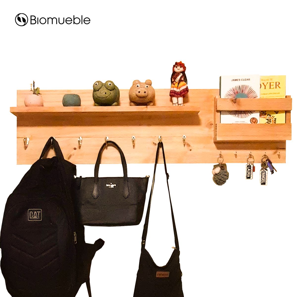 GENERICO - Perchero Lauren Extra large de madera reciclada de pallets