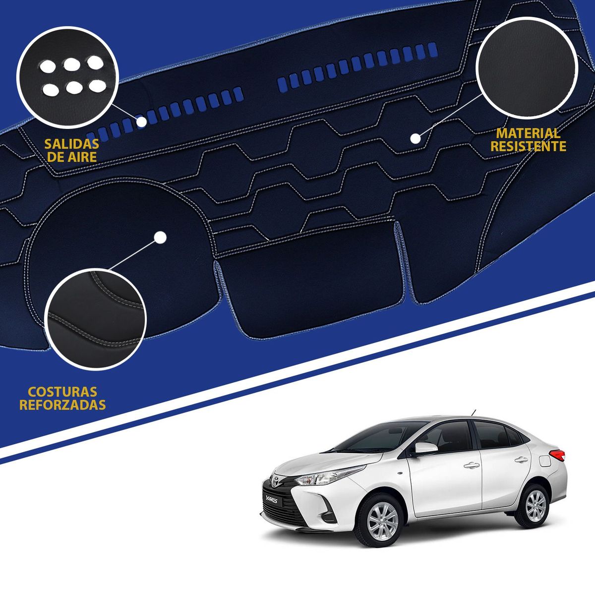 TECGO - PROTECTOR TABLERO TIPO TOYOTA YARIS ENVIDIA 2015-2020 COCOS