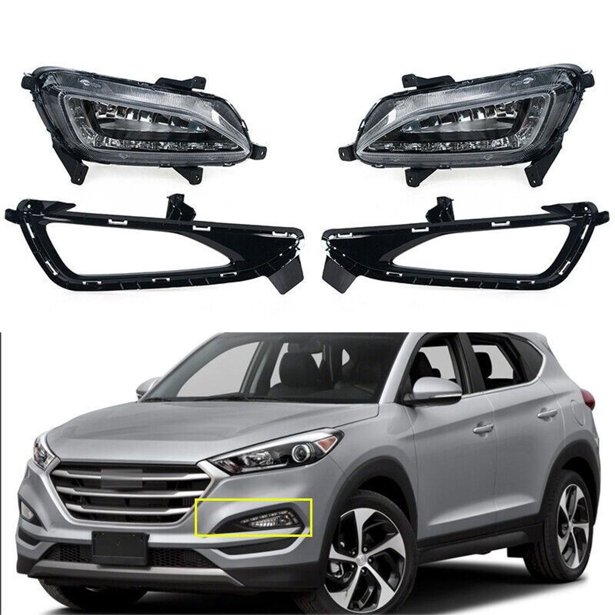 GENERICO - FAROS NEBLINEROS HYUNDAI TUCSON 2016 2017 2018.