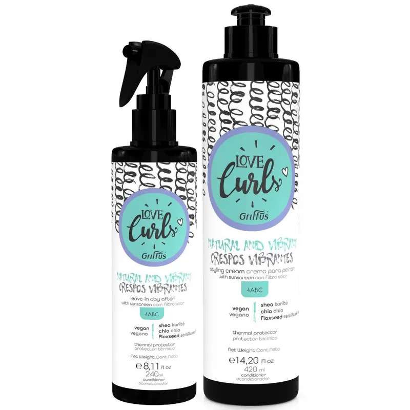 GRIFFUS - Bipack Línea Love Curls Crespos Vibrantes Griffus