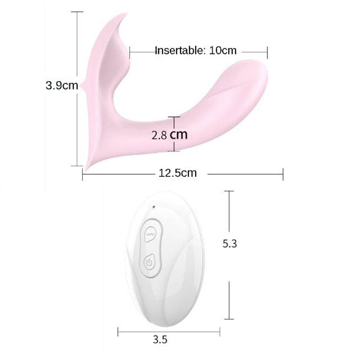 GENERICO - Vibrador control remoto de doble estimulación 10 vibraciones