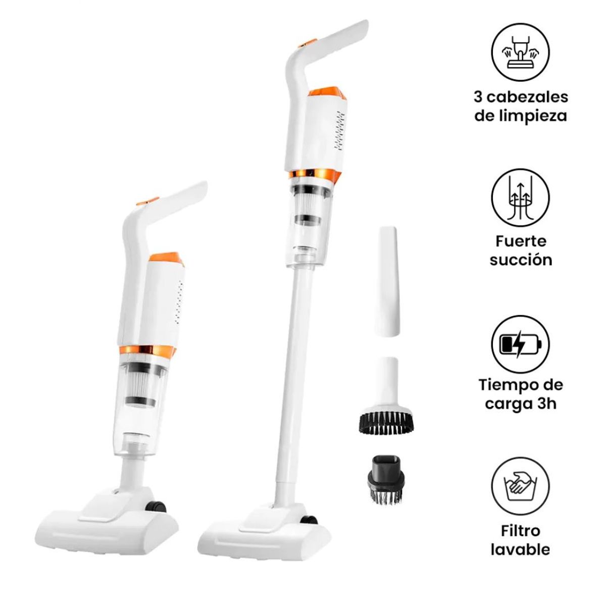 ITELSISTEM - Aspiradora Inalambrica Portatil 2 En 1 Recargable Hogar Auto Potencia