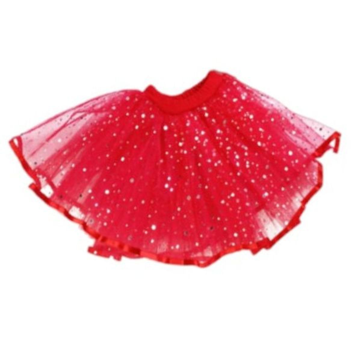 GENERICO - Tutú doble capa de ballet con brillos
