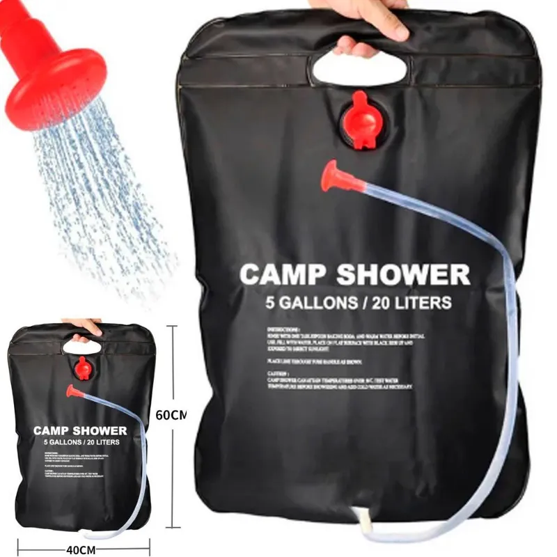 GENERICO - Bolsa de ducha Solar plegable para exteriores 20L