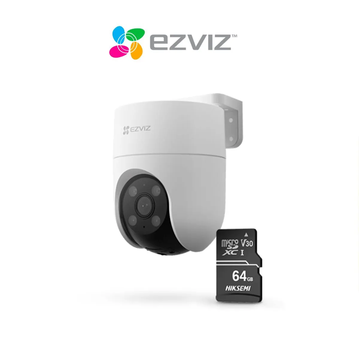 EZVIZ - Cámara Inalámbrica WiFi PT H8C Para Exteriores Full Hd  Micro SD 64GB - Ezviz