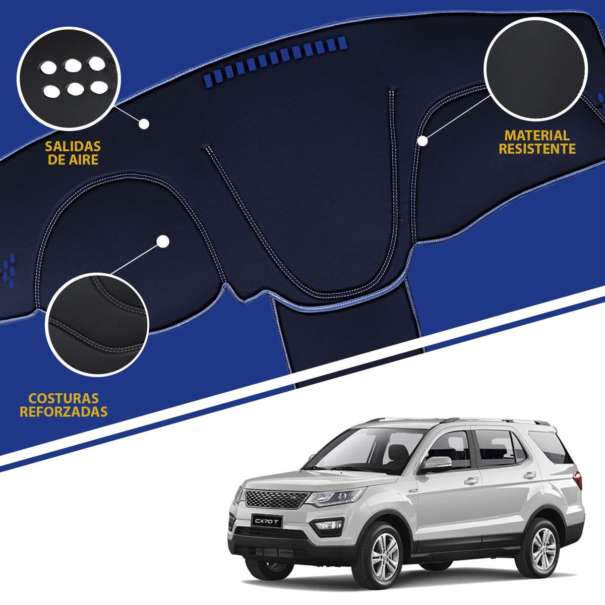 TECGO - PROTECTOR CUBRE TABLERO TIPO CHANGAN CX70 AÑO 2021