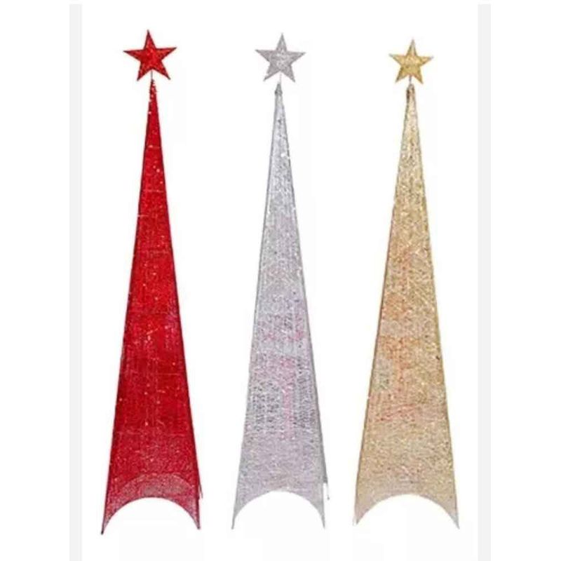 GENERICO - ARBOL PIRAMIDE MINIMALISTA 1.75  MTS LUCES
