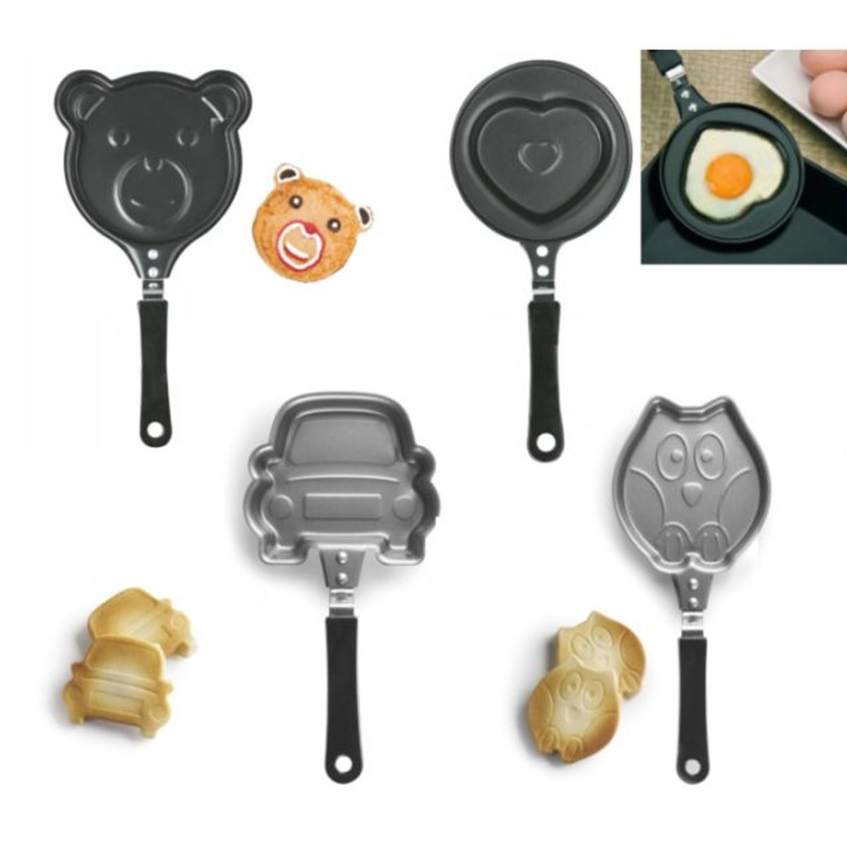 GENERICO - Mini Sarten con Diseños Animales Teflon