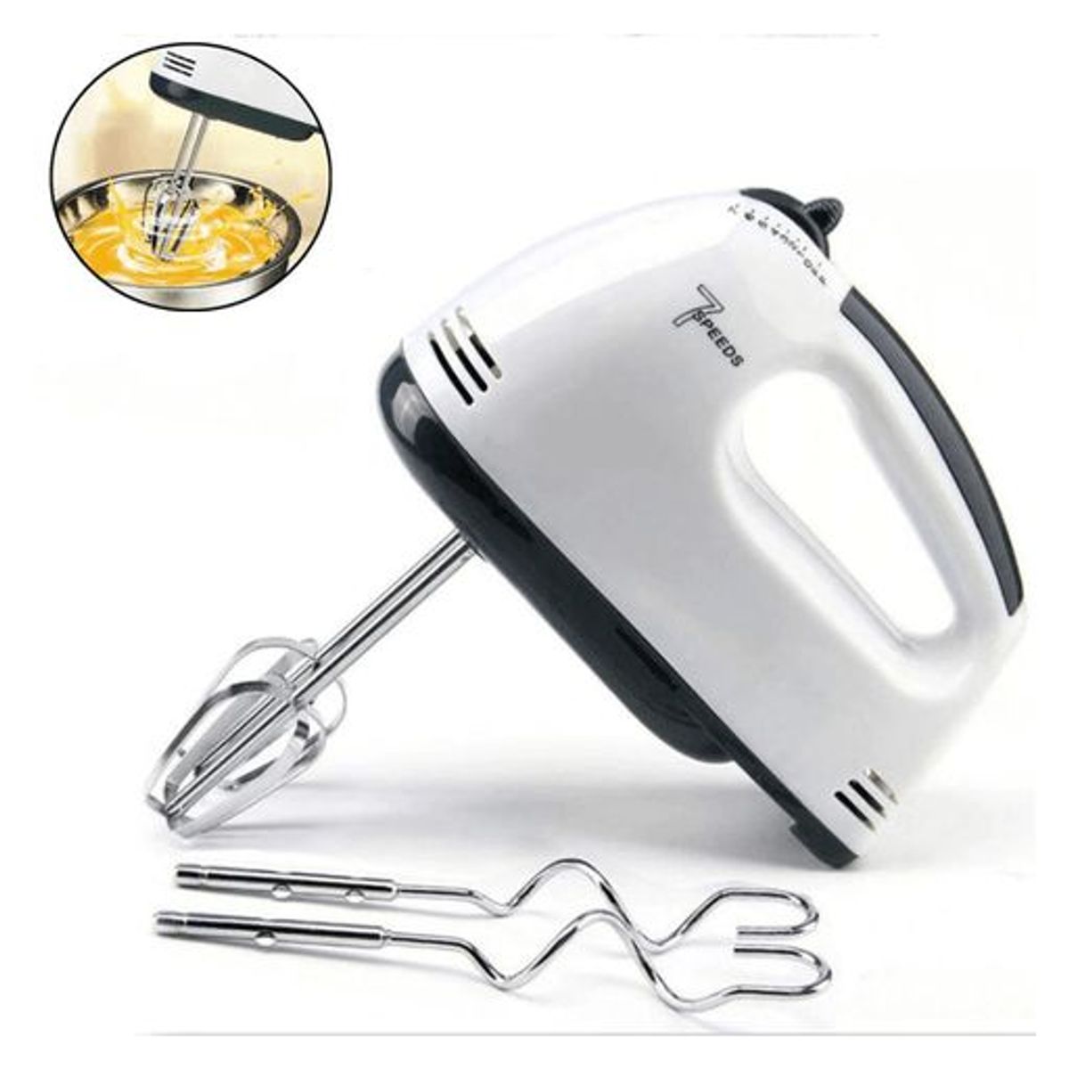 GENERICO - Mini Batidora Eléctrica con 7Velocidades Batidor