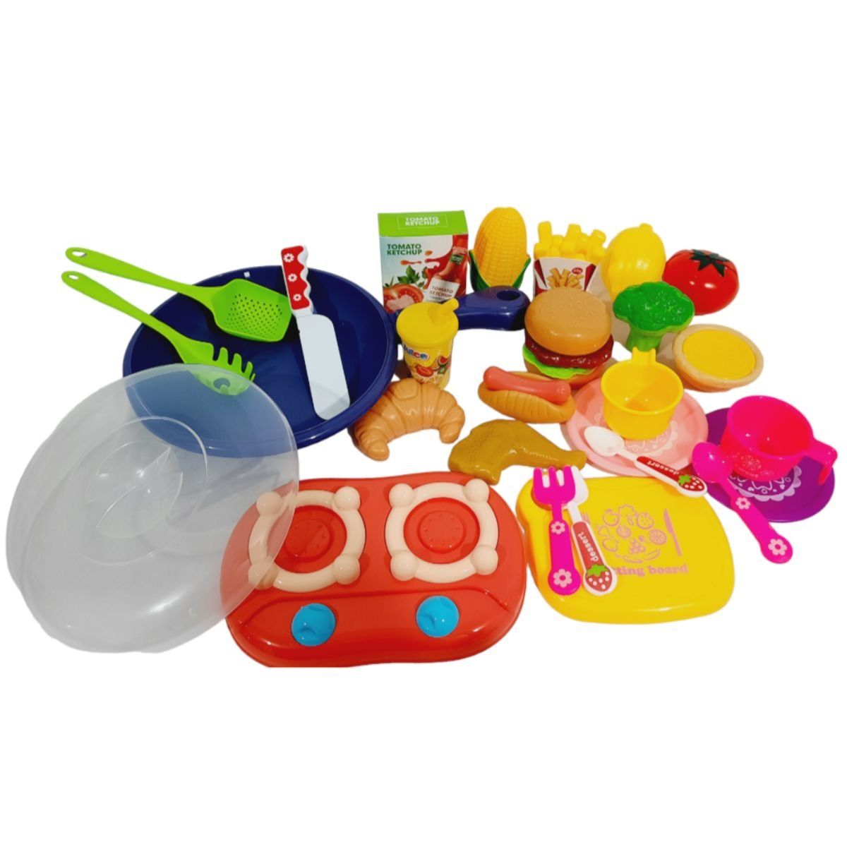 GENERICO - SET DE COCINA Y ALIMENTOS DIDACTICO JUGUETE PARA NIÑOS