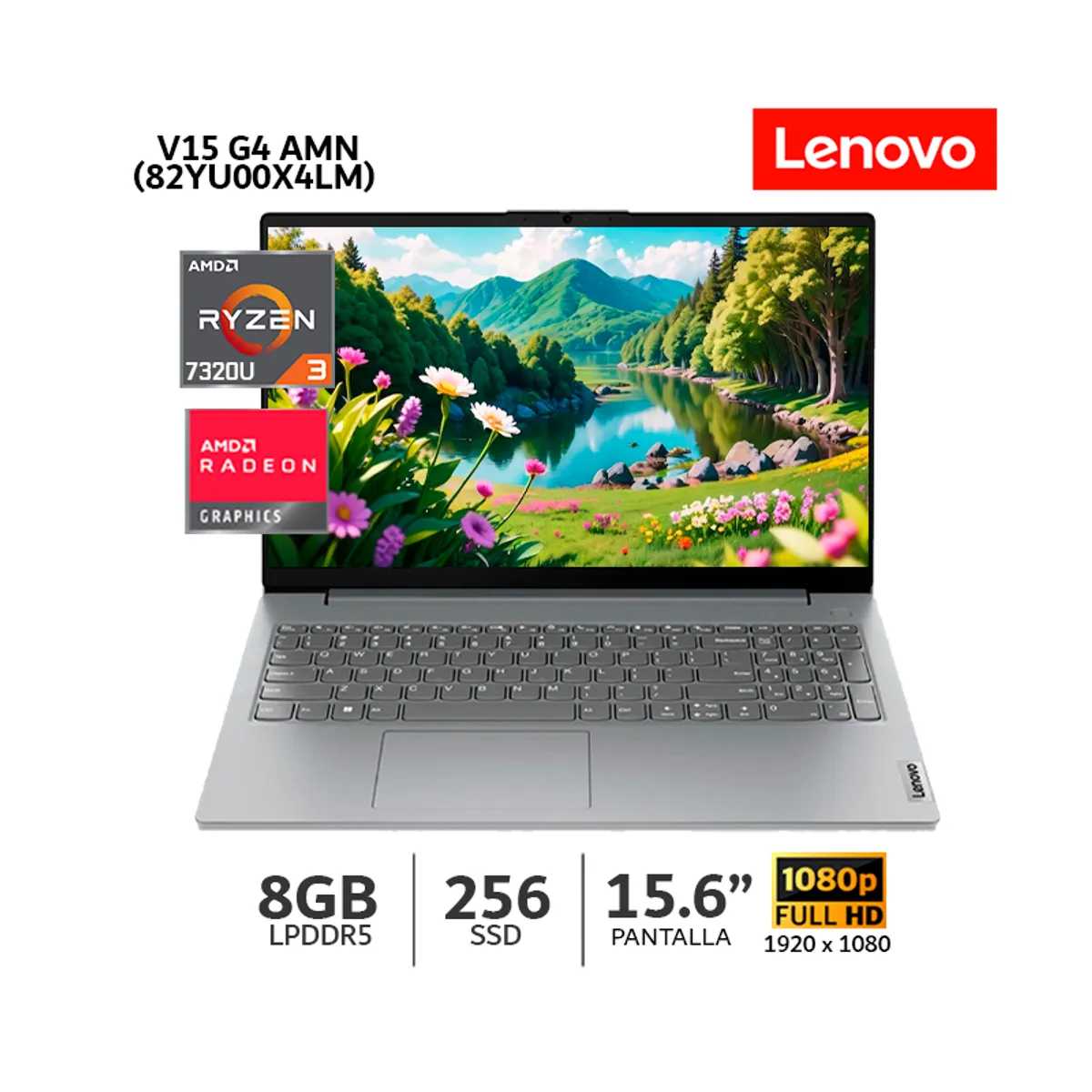 LENOVO - Laptop Lenovo V15 G4 AMN, AMD Ryzen 3-7320U 8GB RAM 256GB SSD 156 FHD Windows 82YU00X4LM
