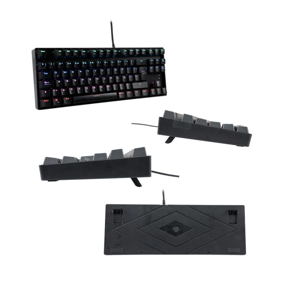 TEROS - Teclado Mecanico Teros TE4153N Gamer Negro Diseno TKL