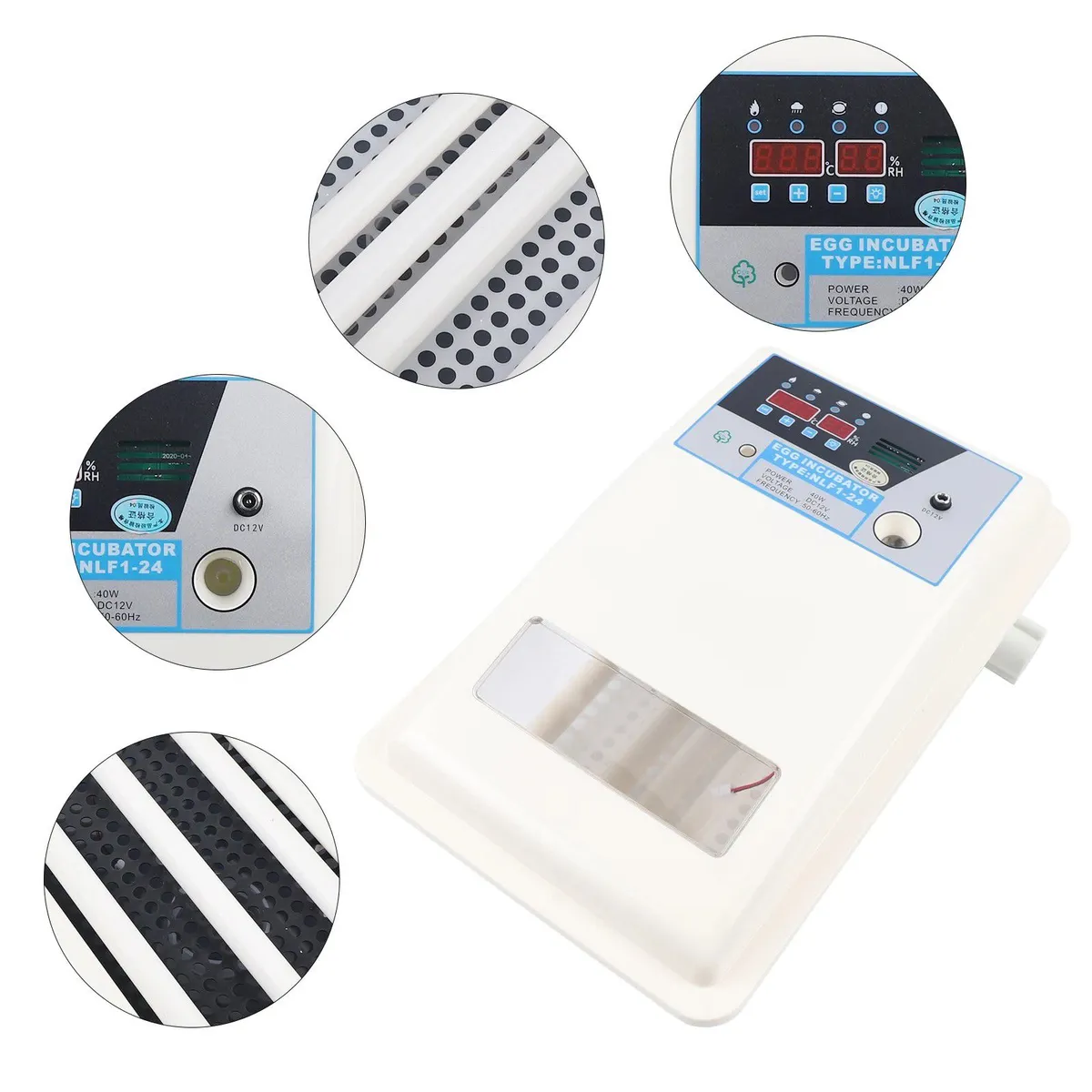 GENERICO - INCUBADORA INTELIGENTE 24 HUEVOS JERS IMPORT DUAL 220V-12V