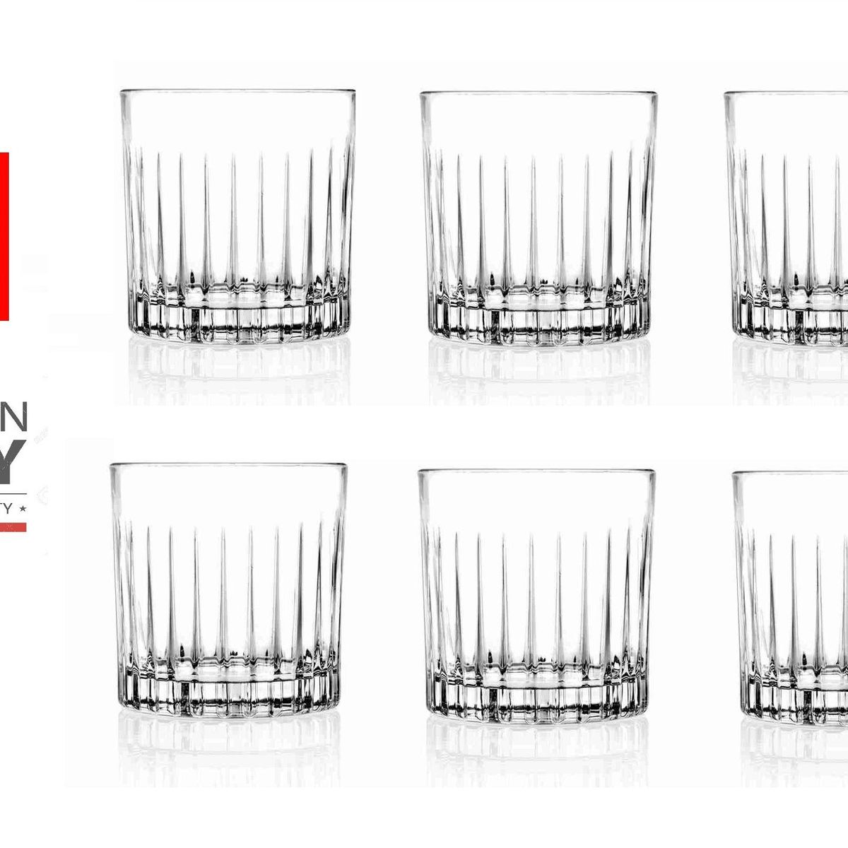 RCR - Set de Vasos RCR Cristal X 06 piezas 31 cl.- Hecho en Italia