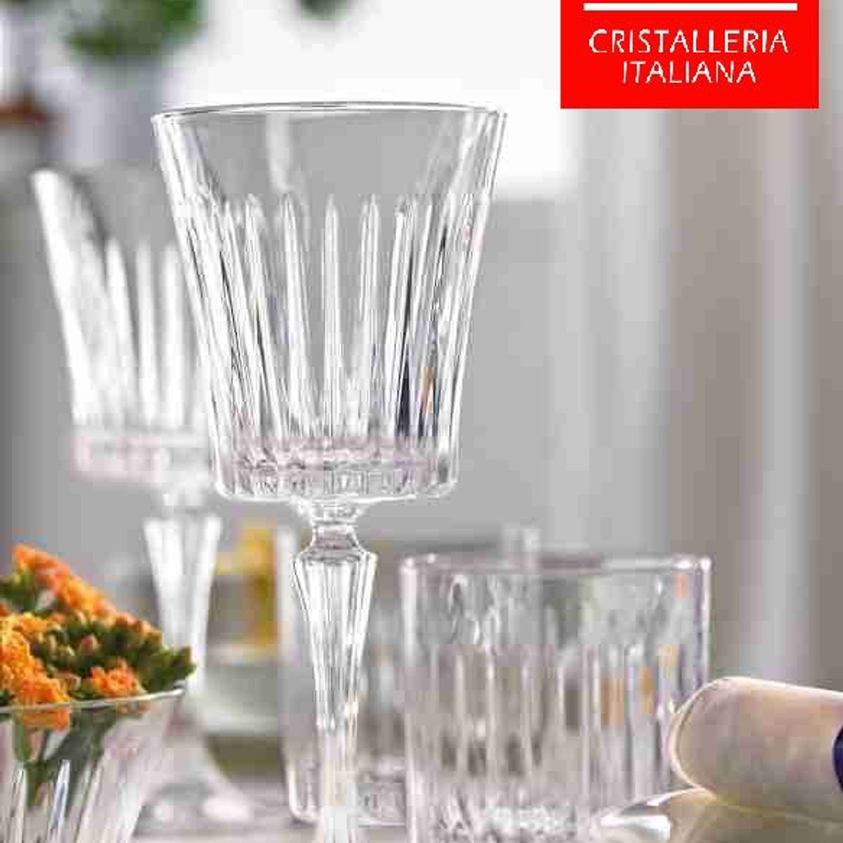 RCR - Copas de Cristal  x 6 Piezas VINO 23 CL RCR - Hecho en Italia