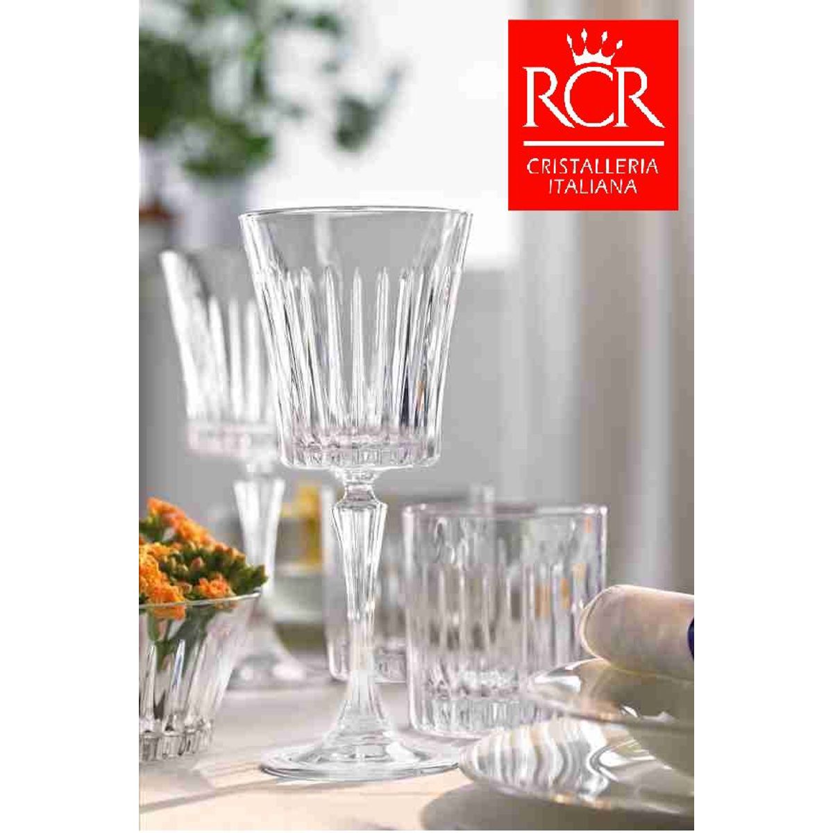 RCR - Copas de Cristal  x 6 Piezas VINO 23 CL RCR - Hecho en Italia